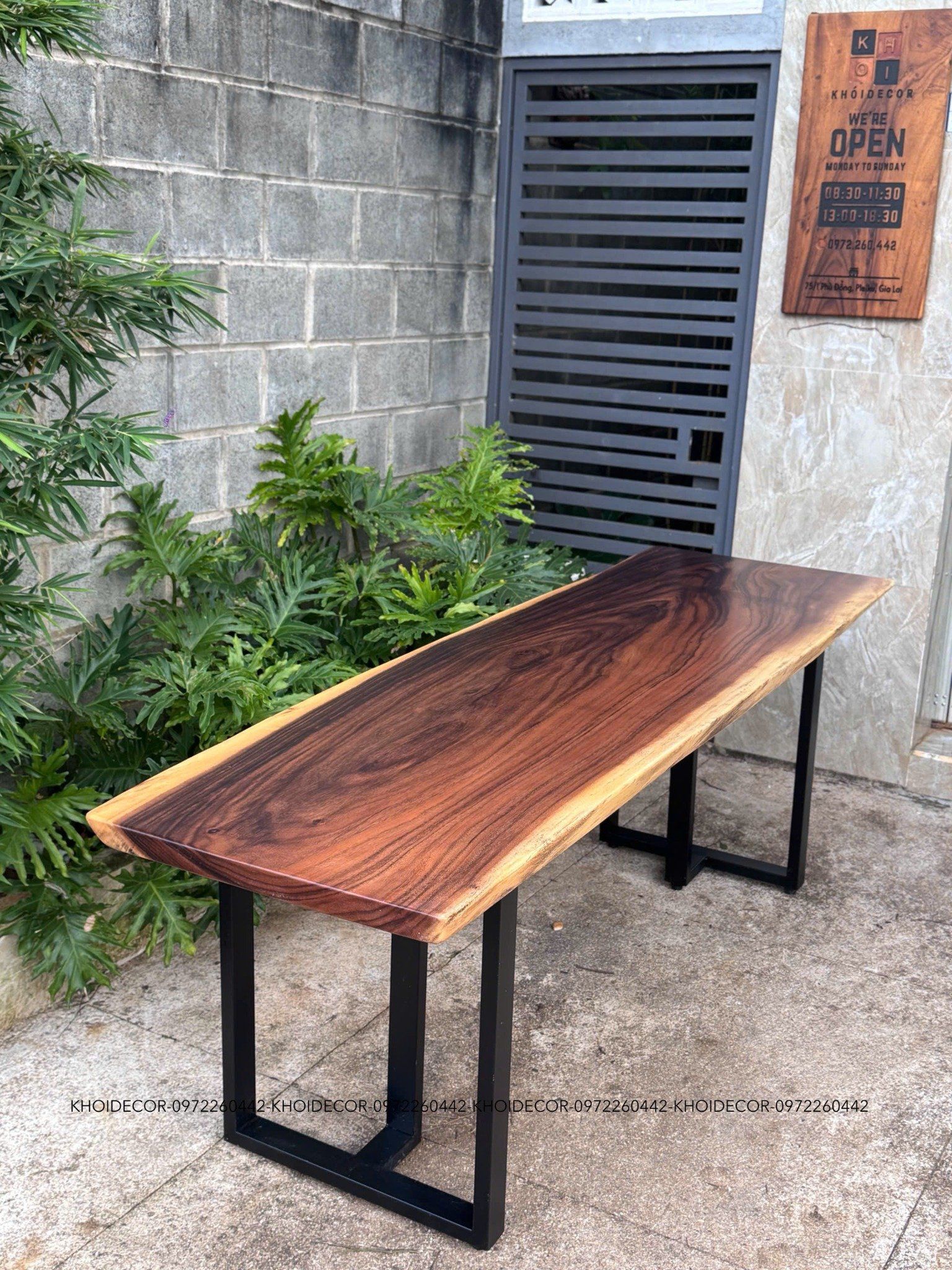  BÀN GỖ ME TÂY 230 x 65-70 x 5 cm 
