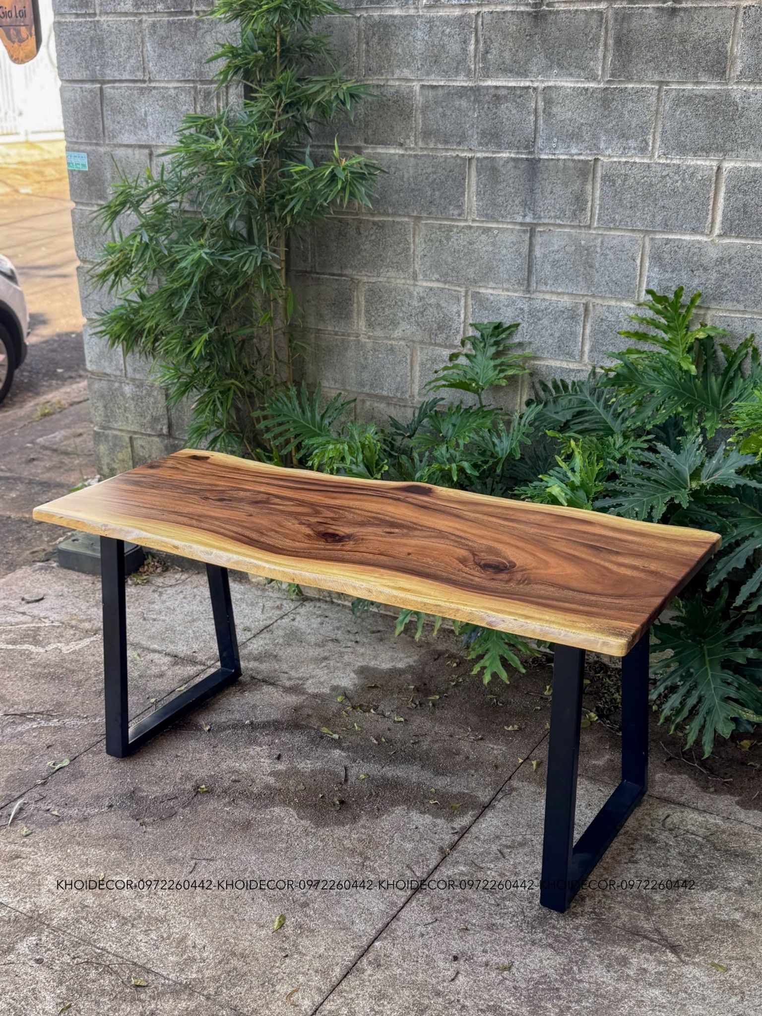  BÀN GỖ ME TÂY 160 x 60-65 x 3 cm 
