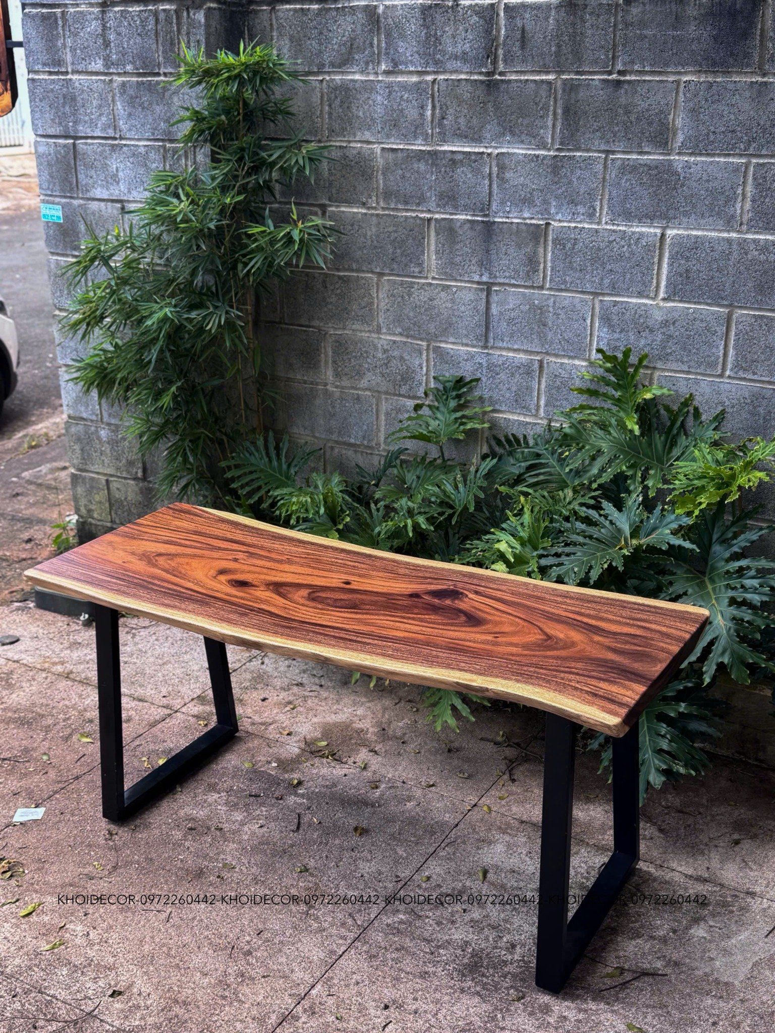  BÀN GỖ ME TÂY 165 x 55-60 x 5 cm 