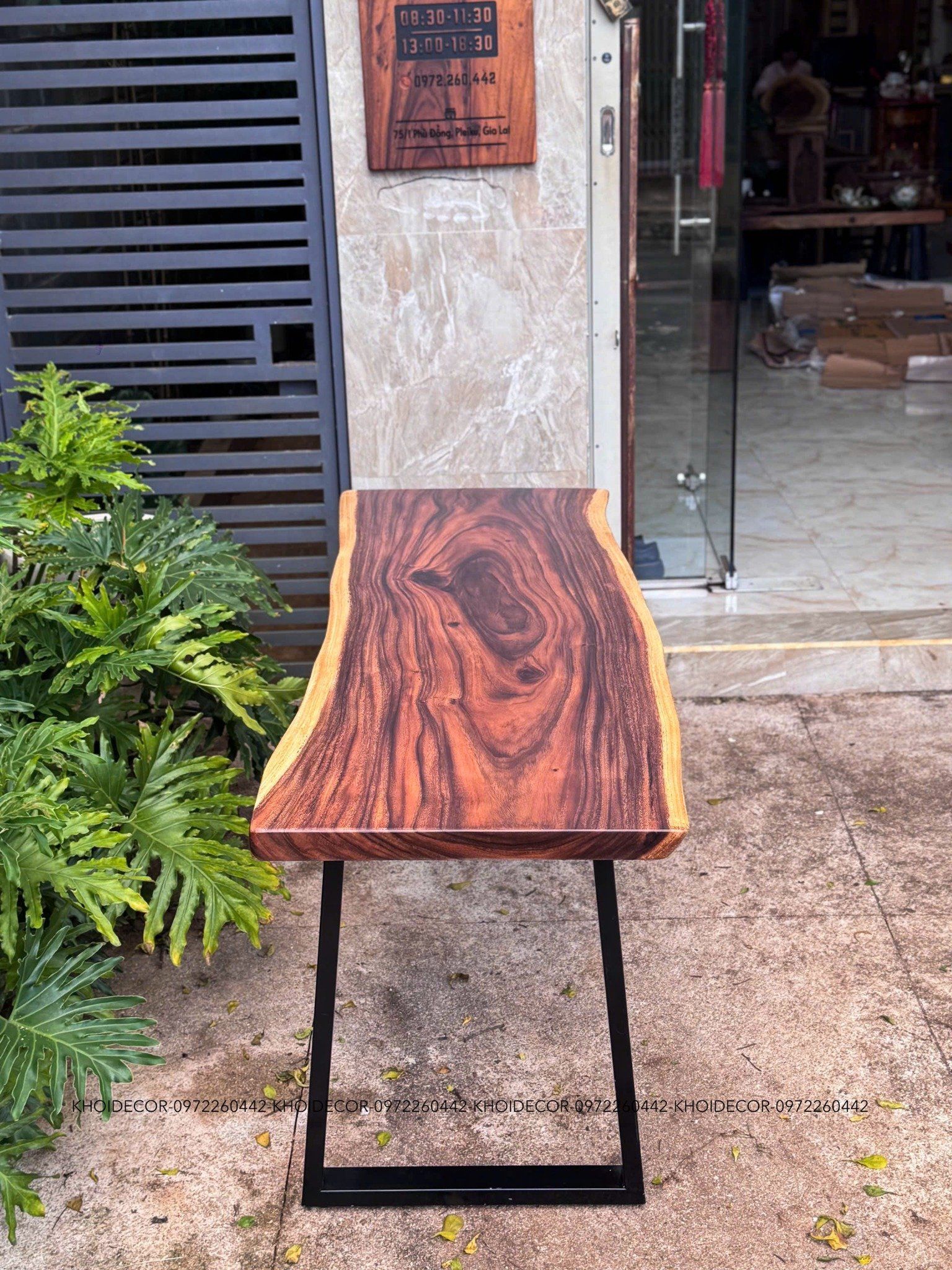  BÀN GỖ ME TÂY 165 x 55-60 x 5 cm 