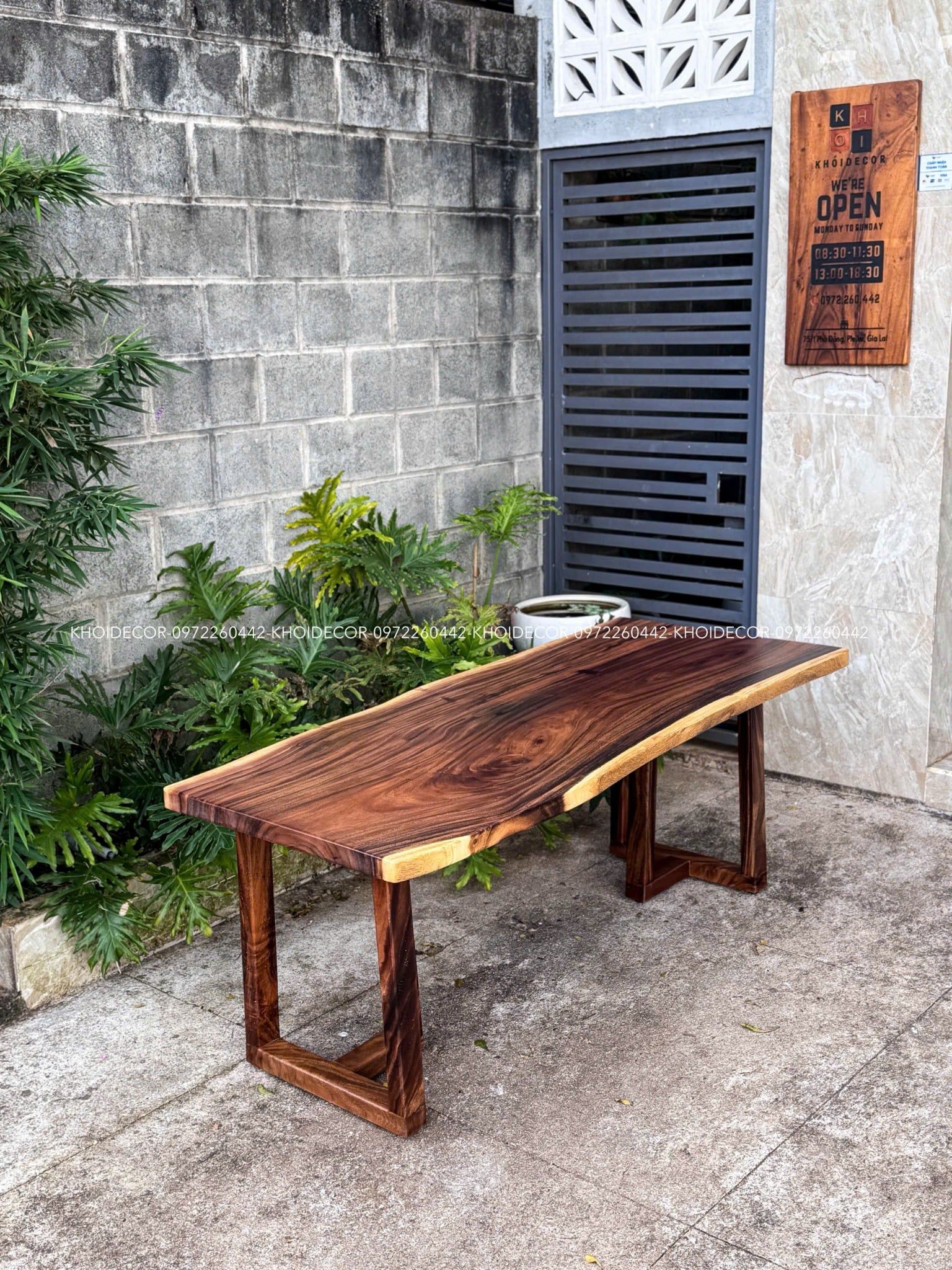  BÀN GỖ ME TÂY 180 x 69-75 x 5 cm 