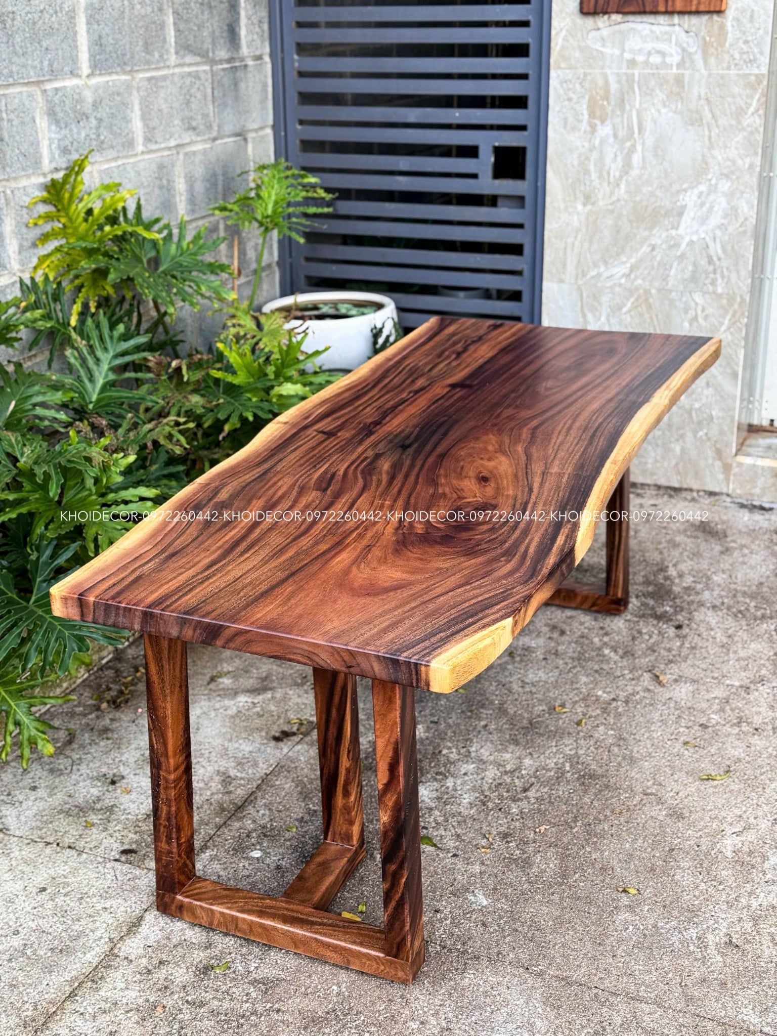  BÀN GỖ ME TÂY 180 x 69-75 x 5 cm 