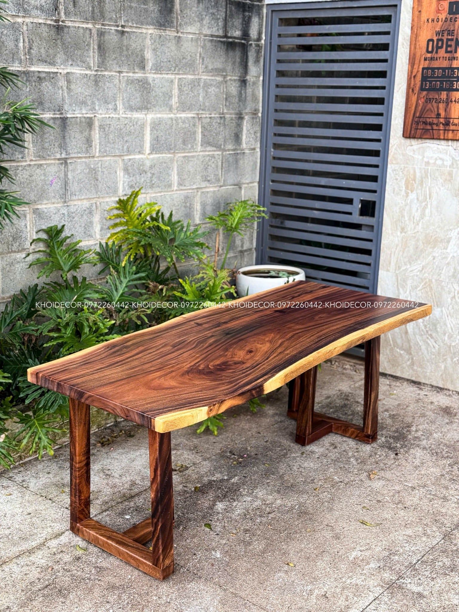  BÀN GỖ ME TÂY 180 x 69-75 x 5 cm 