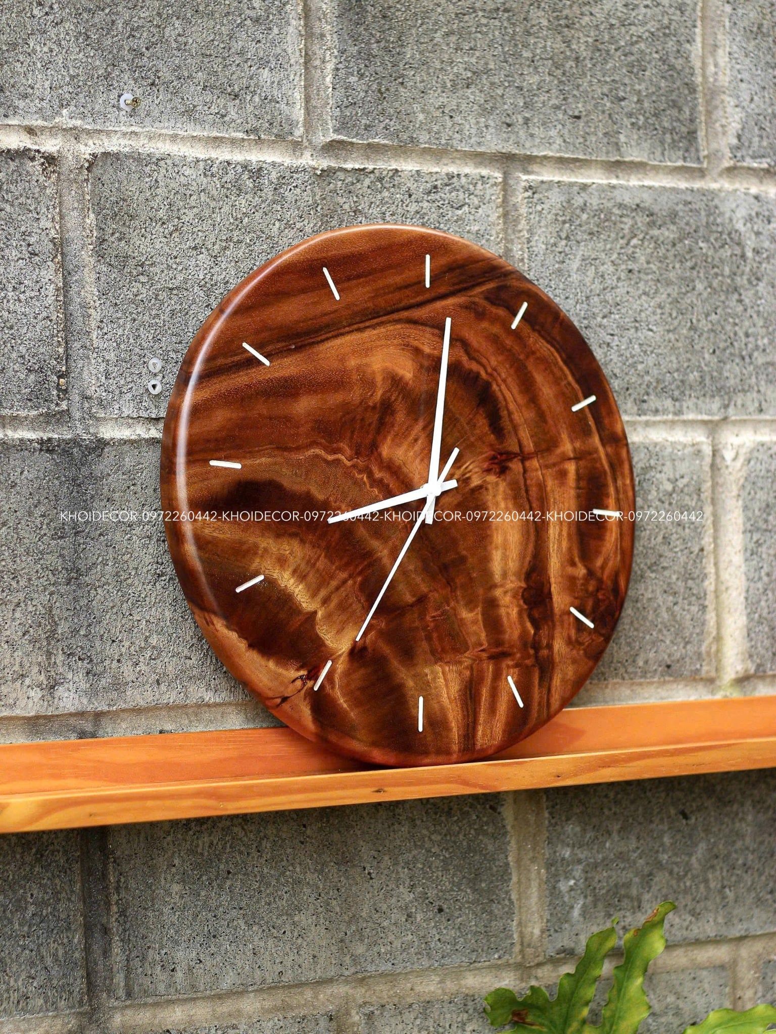  ĐỒNG HỒ TRÒN GỖ ME TÂY TREO TƯỜNG 
