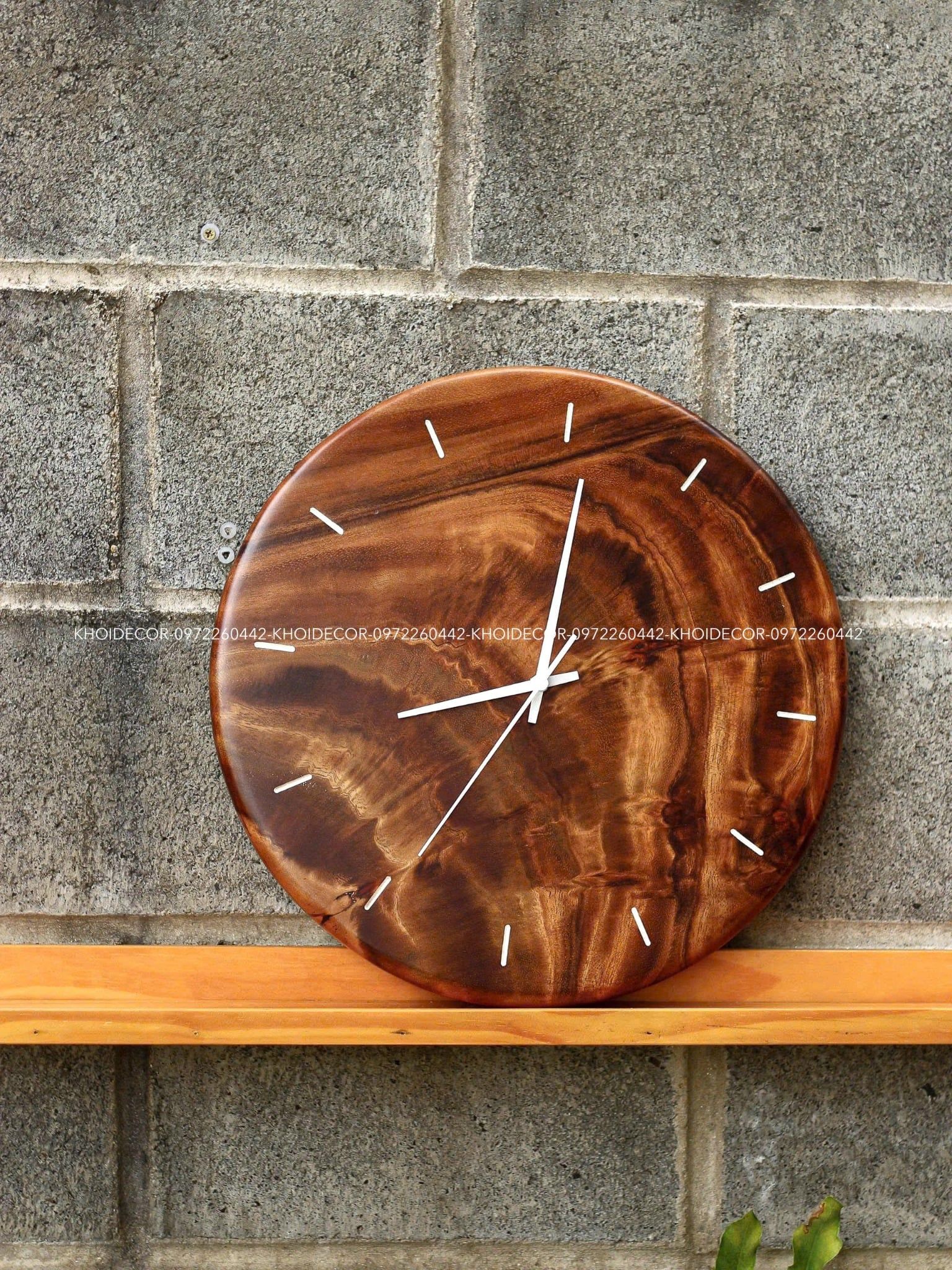  ĐỒNG HỒ TRÒN GỖ ME TÂY TREO TƯỜNG 