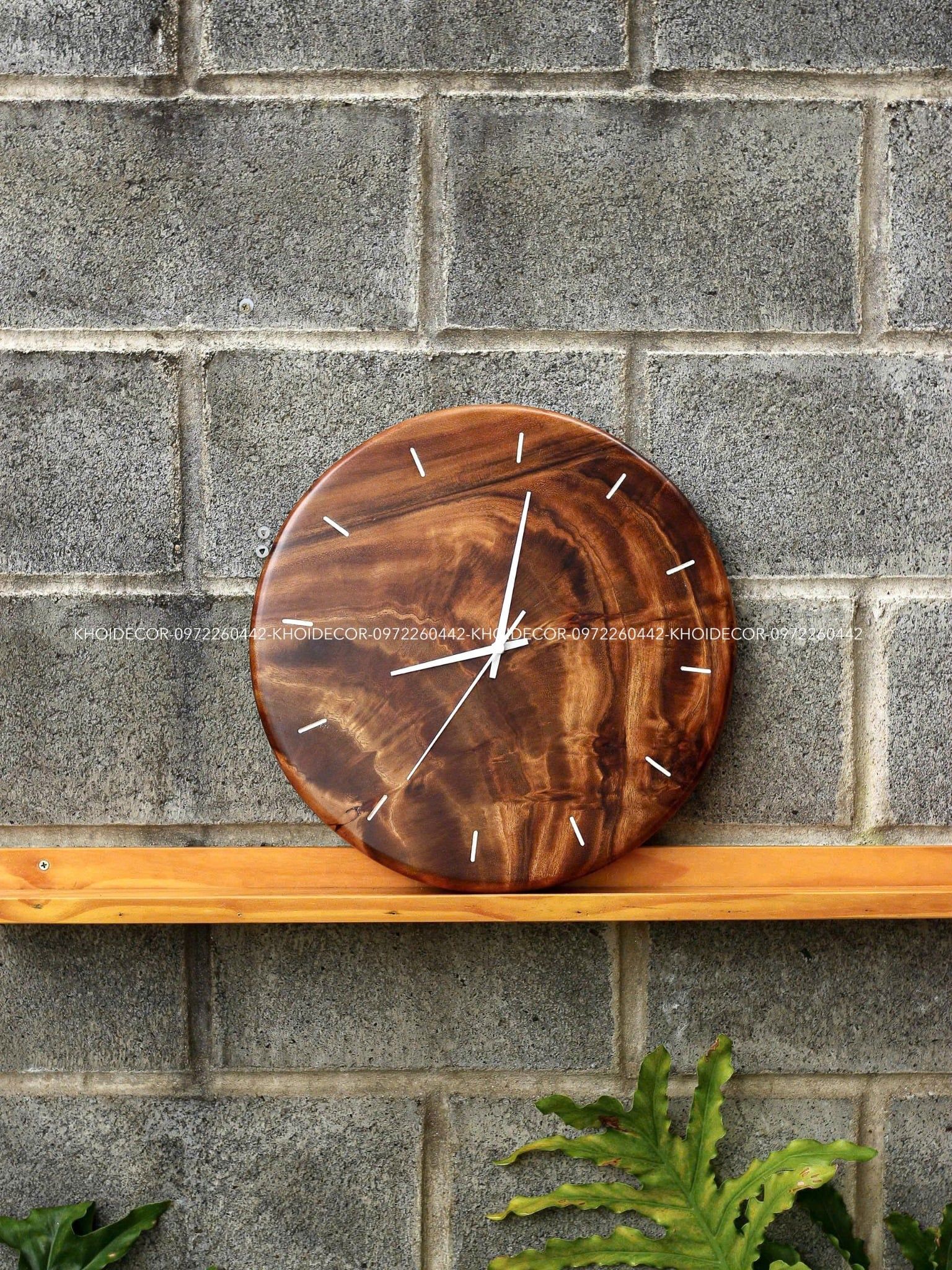  ĐỒNG HỒ TRÒN GỖ ME TÂY TREO TƯỜNG 