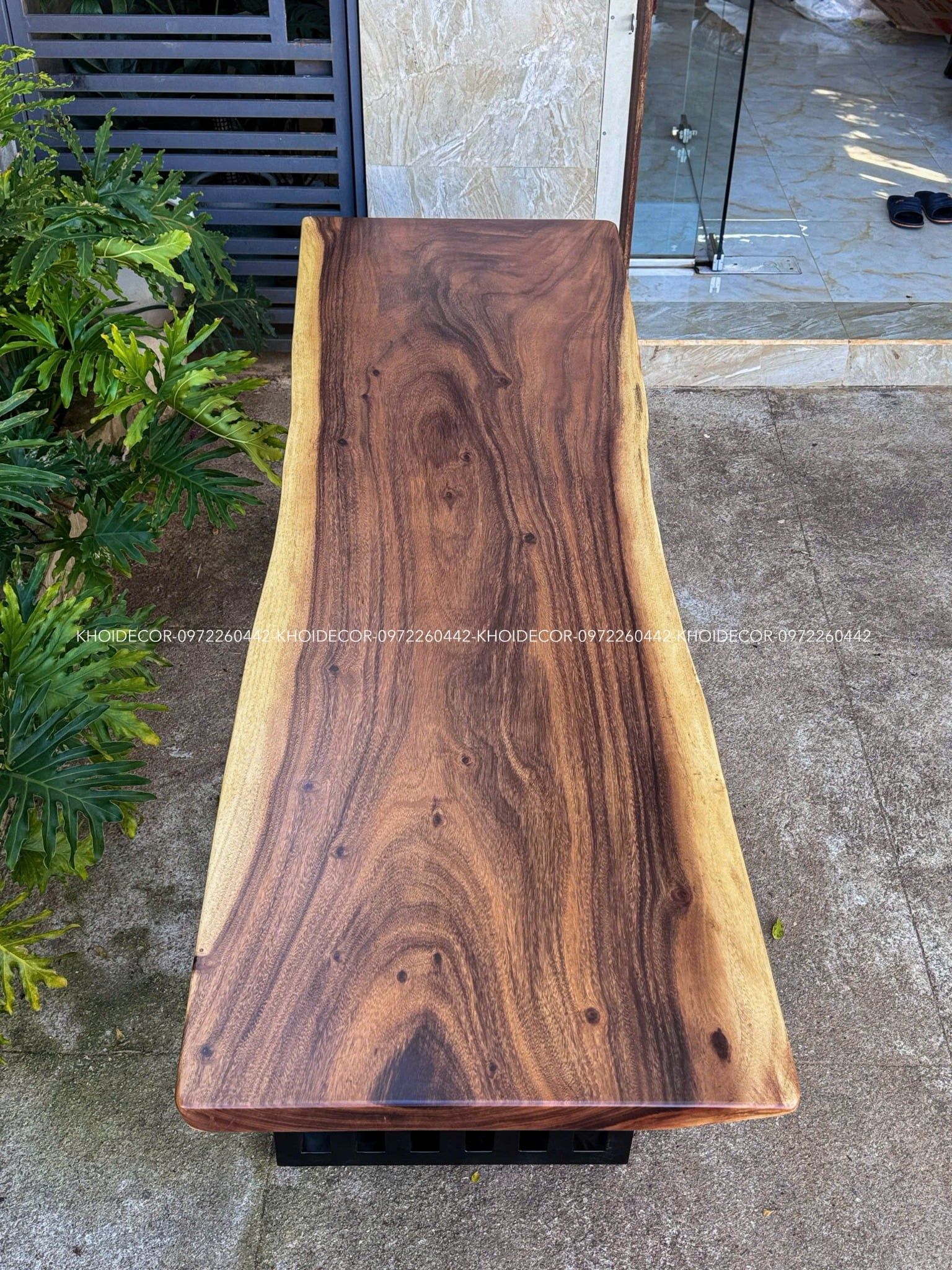  BÀN GỖ ME TÂY 220 x 62-70 x 5 cm 