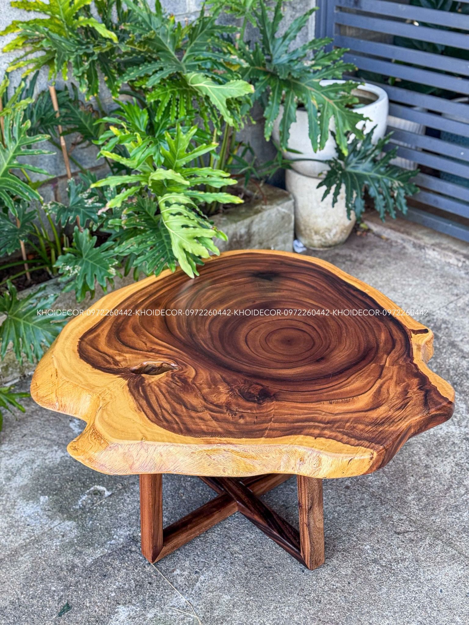  BÀN SOFA GỖ ME TÂY 90 x 80 x 5 cm 