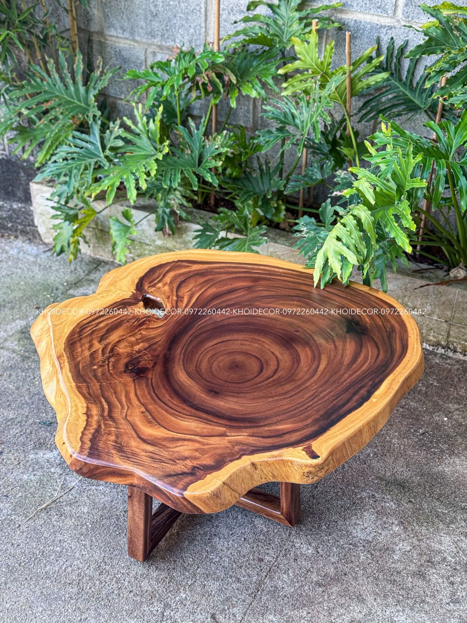  BÀN SOFA GỖ ME TÂY 90 x 80 x 5 cm 