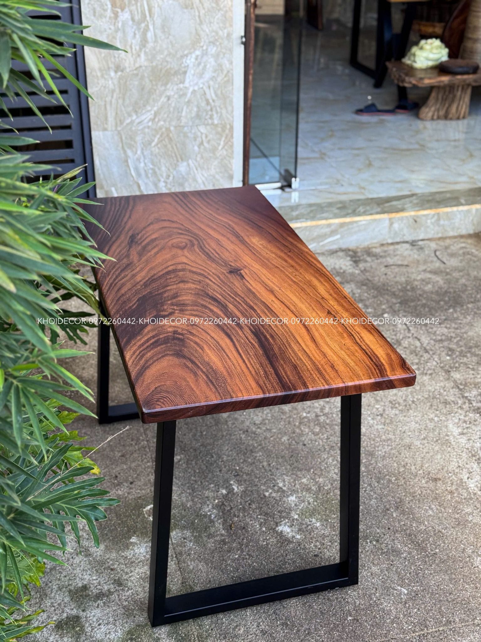  BÀN GỖ ME TÂY 120 x 60 x 3,5 cm 