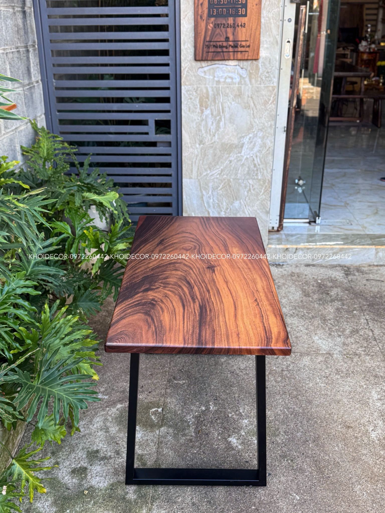  BÀN GỖ ME TÂY 120 x 60 x 3,5 cm 