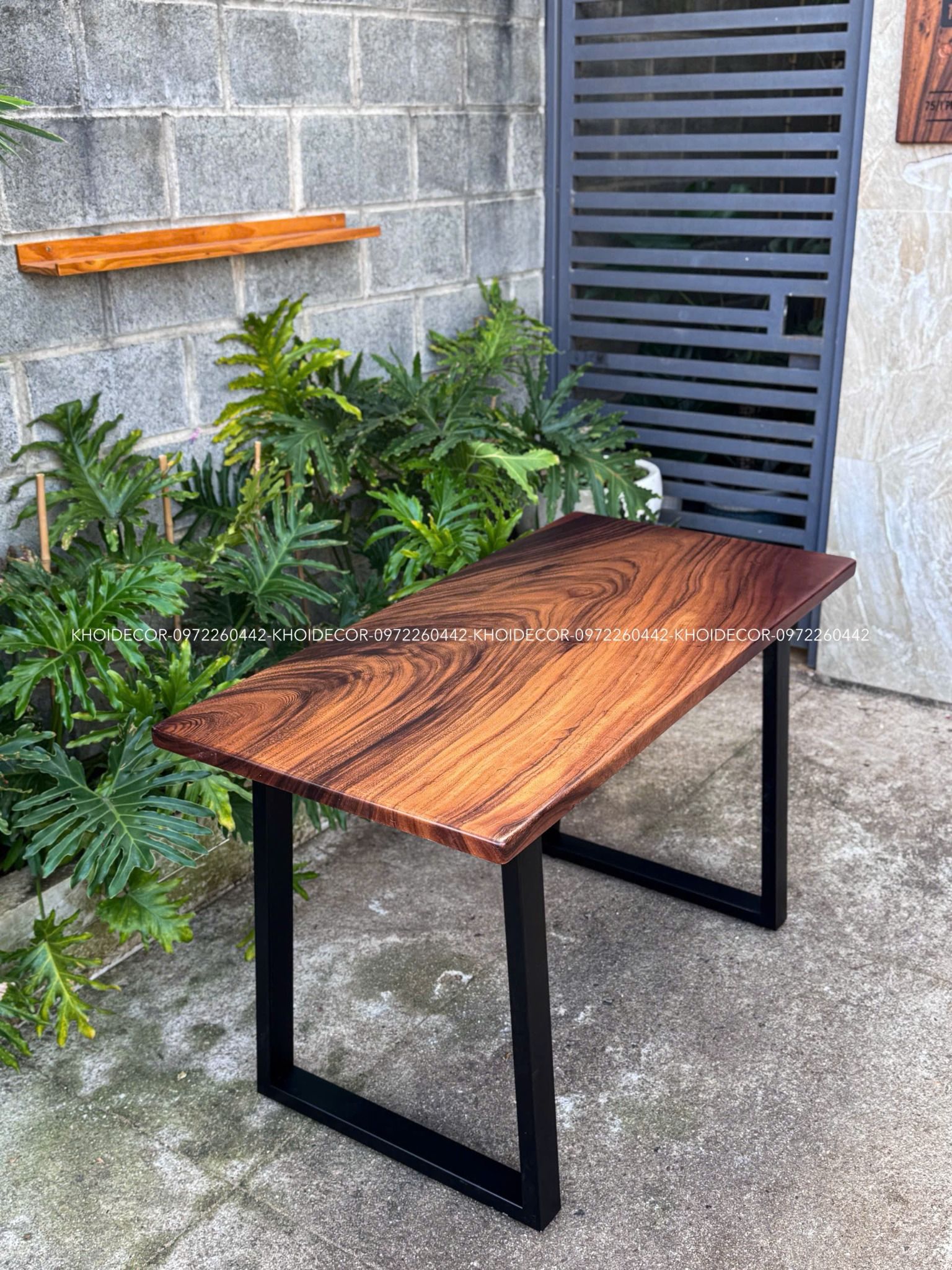  BÀN GỖ ME TÂY 120 x 60 x 3,5 cm 