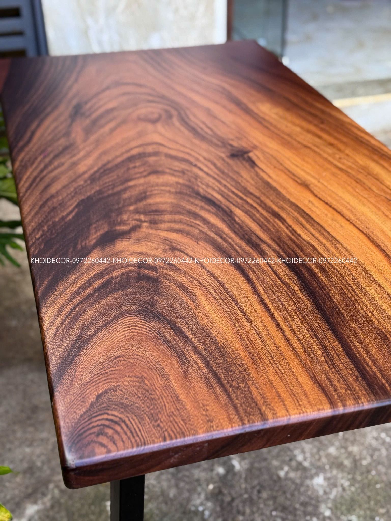  BÀN GỖ ME TÂY 120 x 60 x 3,5 cm 