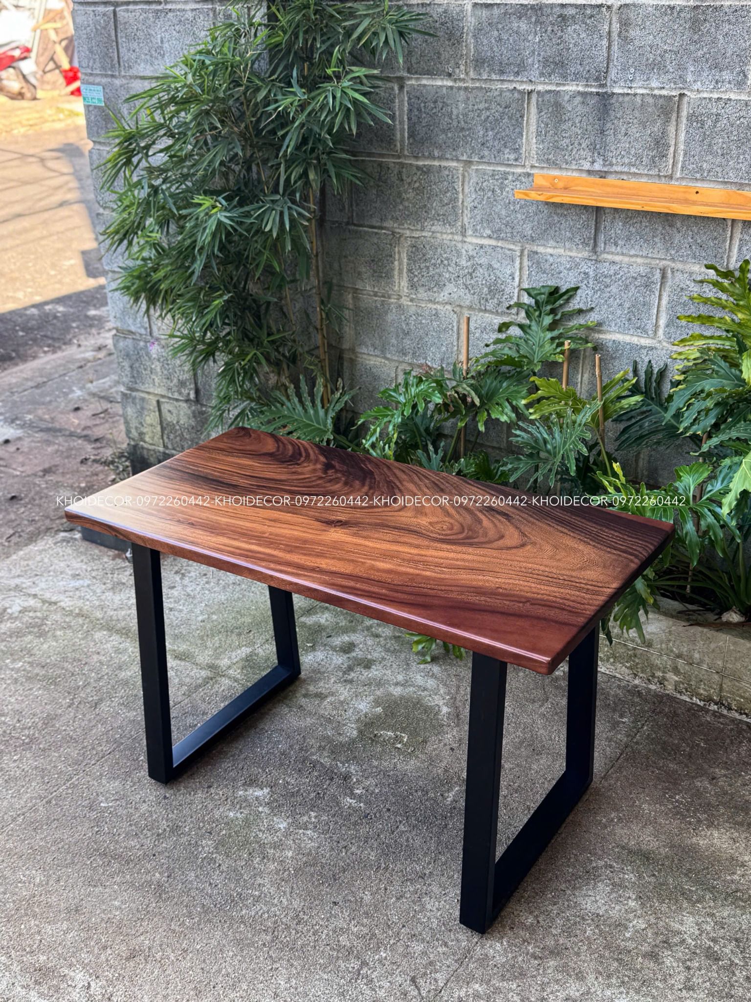  BÀN GỖ ME TÂY 120 x 60 x 3,5 cm 