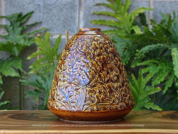  BÌNH KHẮC NỔI HOA DÂY BÁT TRÀNG 