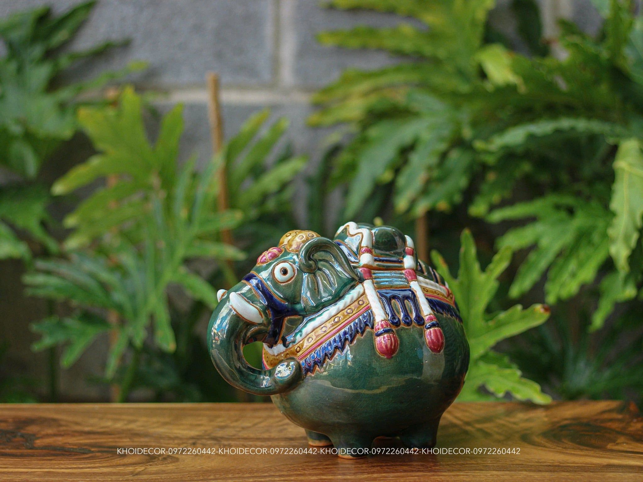  VOI KẸO GỐM BIÊN HÒA MÀU XANH SỮA 