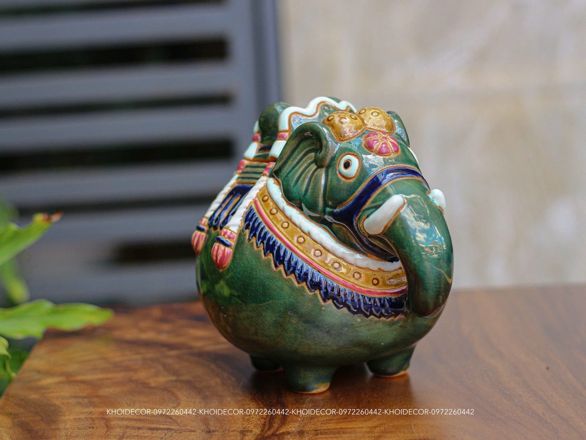  VOI KẸO GỐM BIÊN HÒA MÀU XANH SỮA 