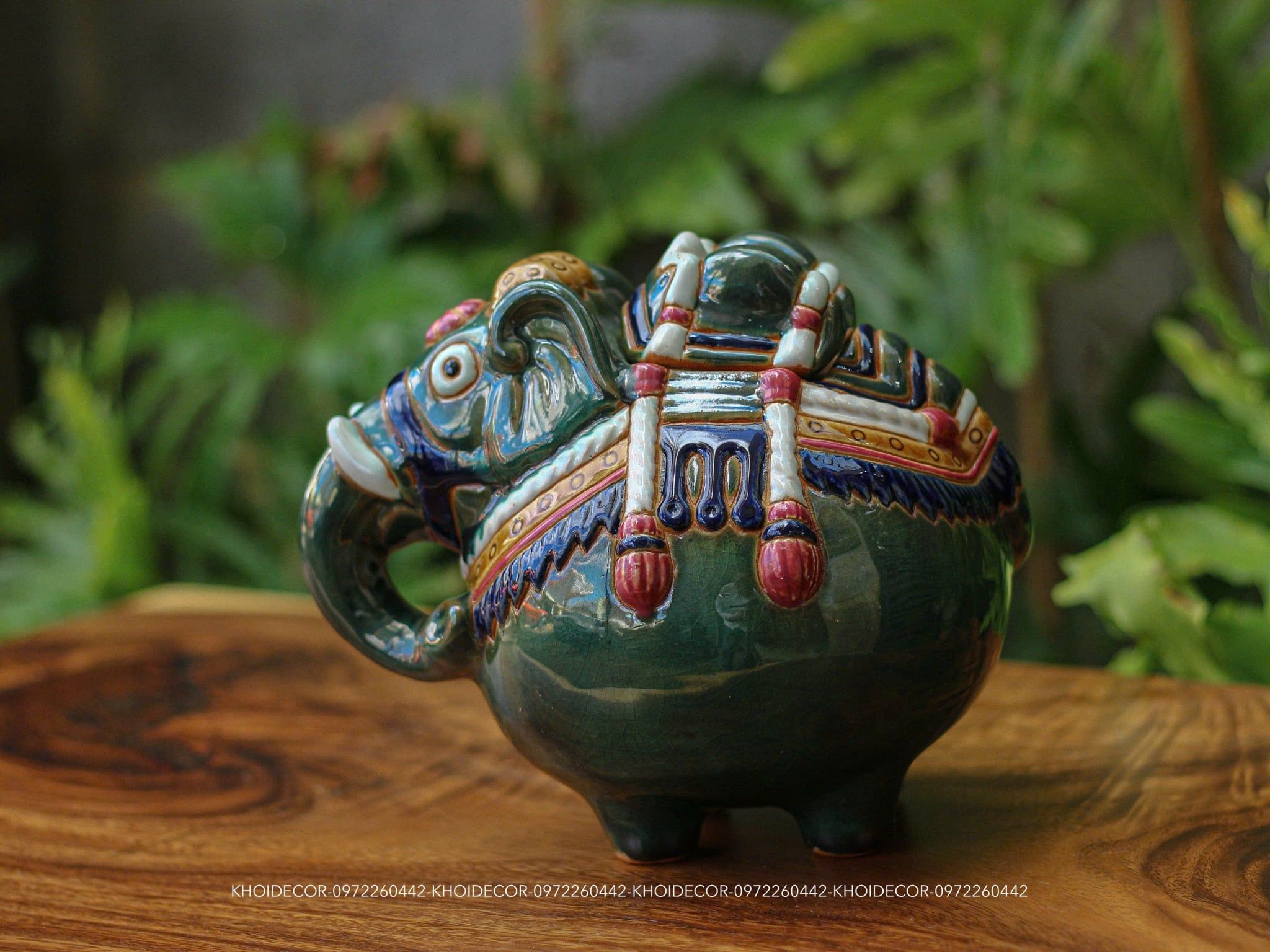  VOI KẸO GỐM BIÊN HÒA MÀU XANH SỮA 