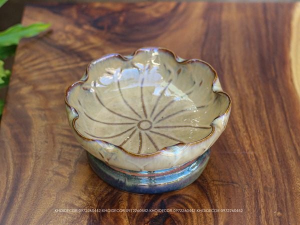  BÁT THẢ HOA BÁT TRÀNG KÈM ĐẾ 