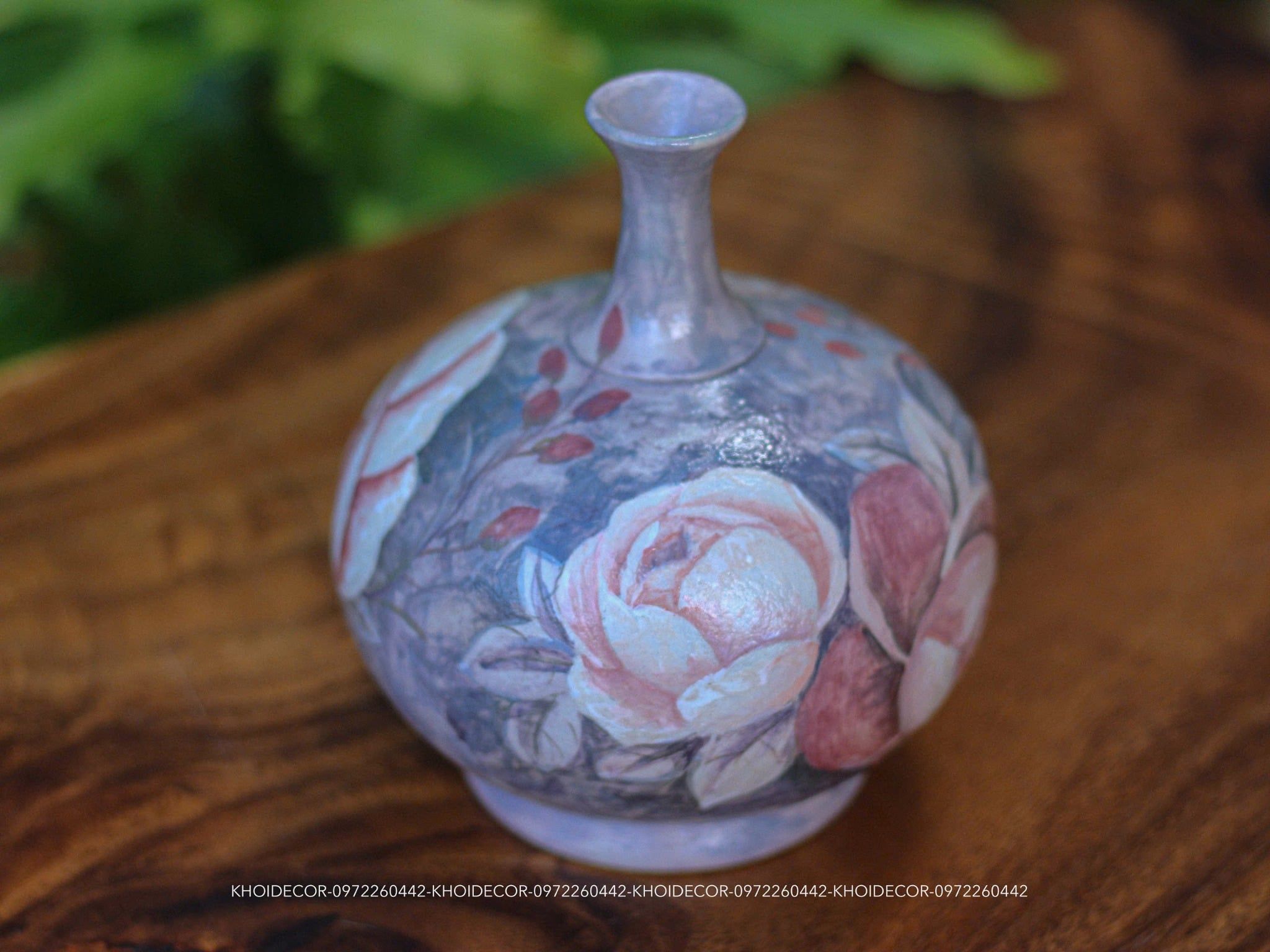  HÚT LỘC MINI VẼ TAY HOA HỒNG 