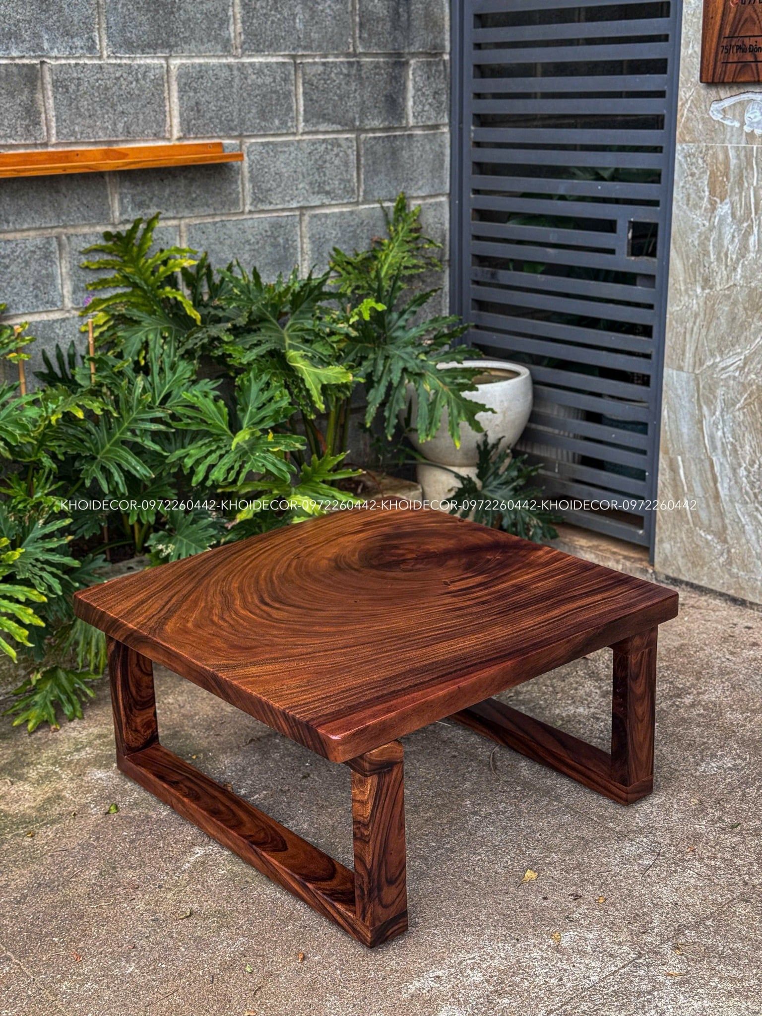  BÀN GỖ ME TÂY 90 x 90 x 45 cm 