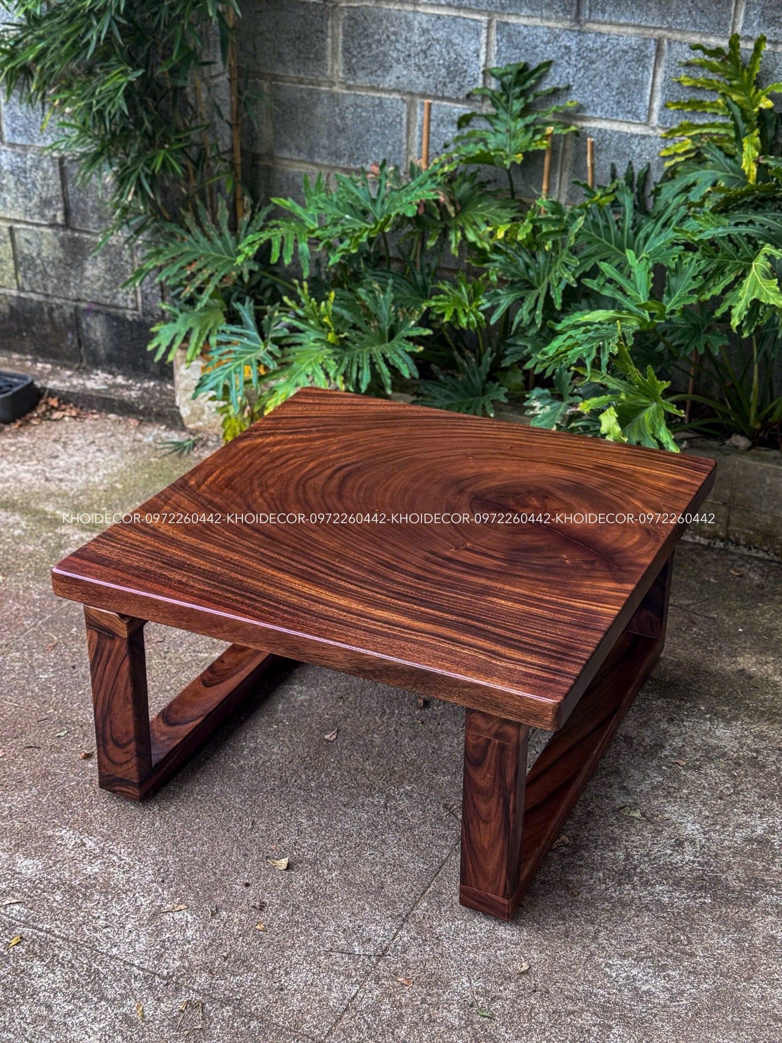  BÀN GỖ ME TÂY 90 x 90 x 45 cm 