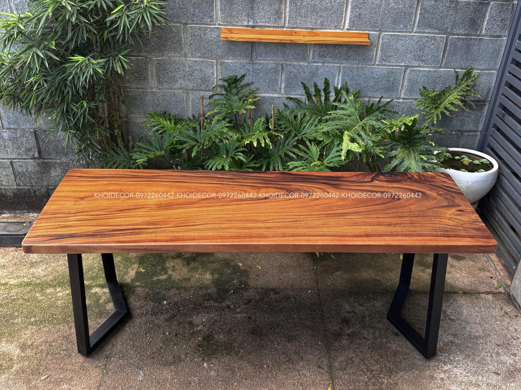  BÀN GỖ ME TÂY 200 x 67 x 5 cm 