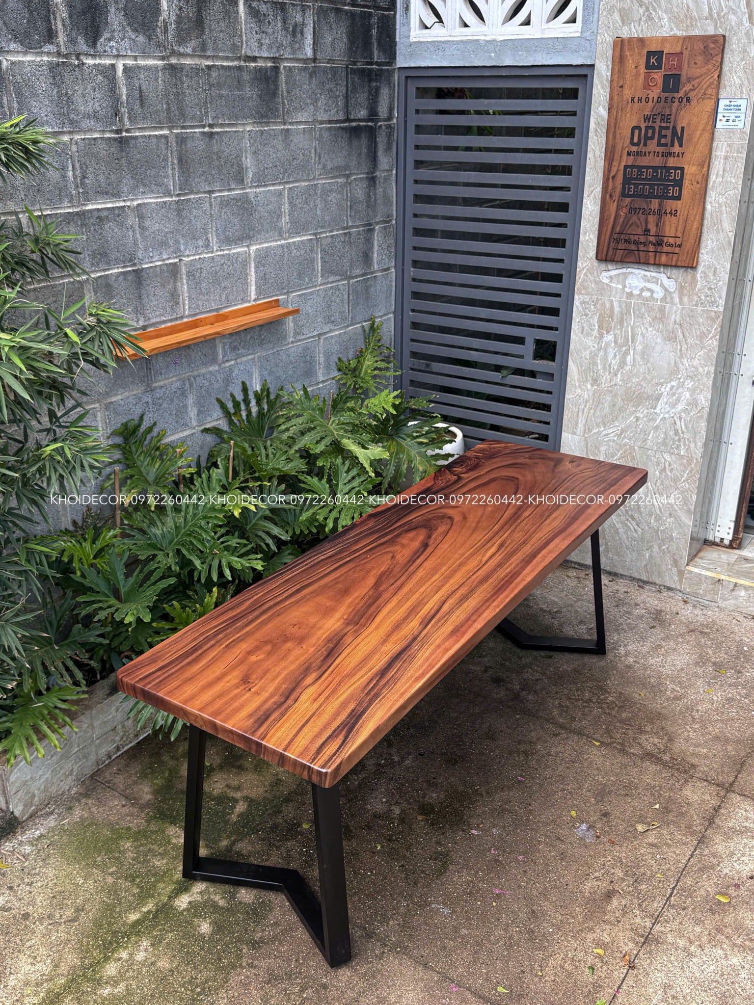  BÀN GỖ ME TÂY 200 x 67 x 5 cm 