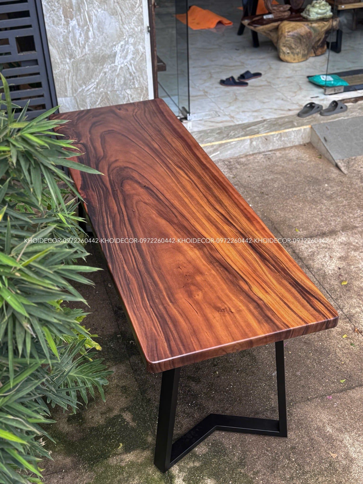  BÀN GỖ ME TÂY 200 x 67 x 5 cm 