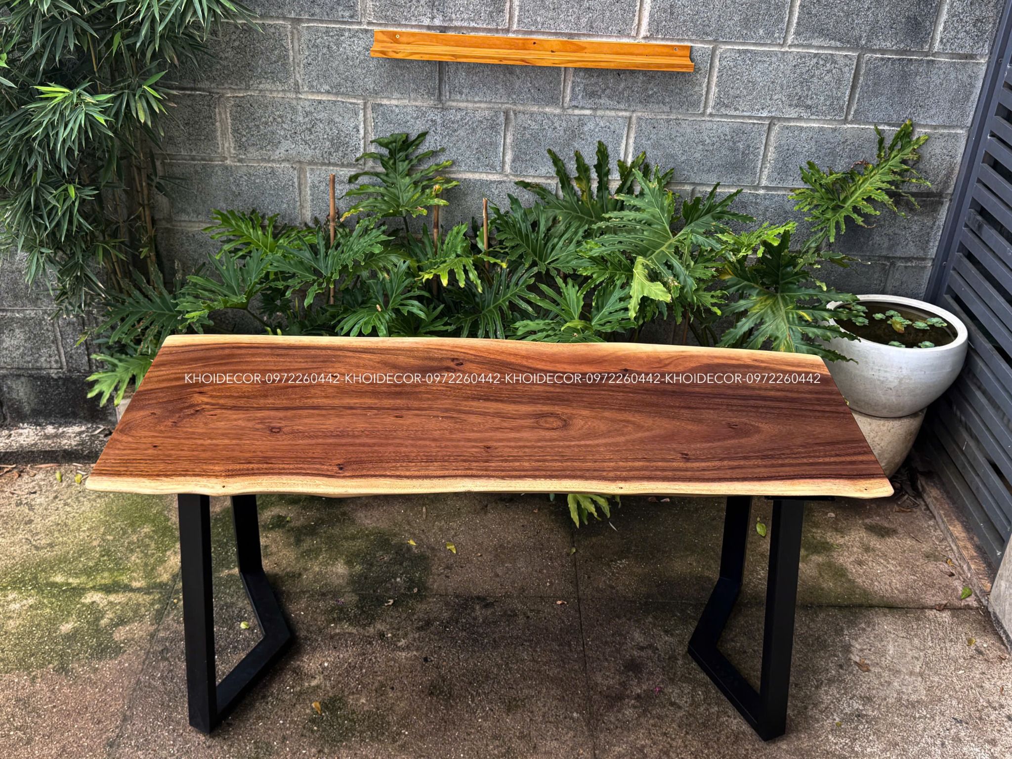  BÀN GỖ ME TÂY 160 x 60-65 x 5 cm 