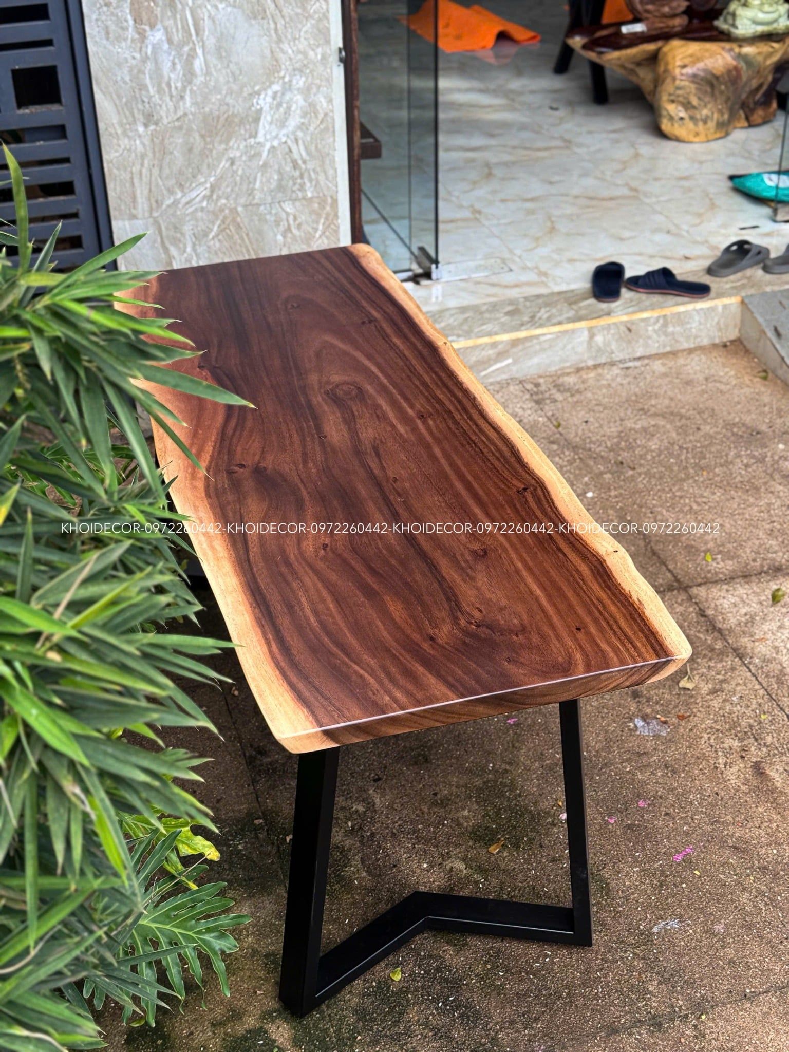  BÀN GỖ ME TÂY 160 x 60-65 x 5 cm 