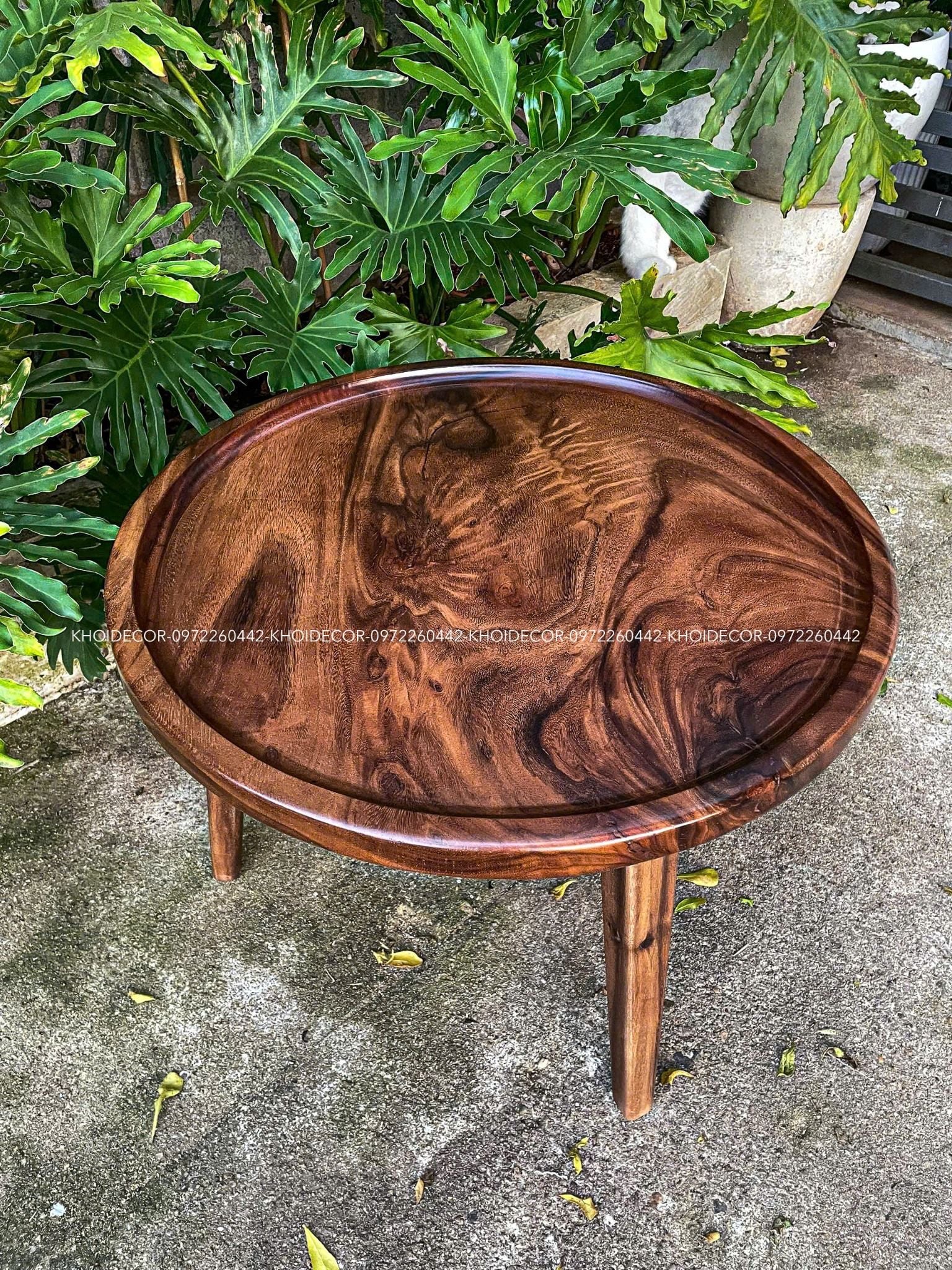  BÀN SOFA GỖ ME TÂY 60 x 4 cm 