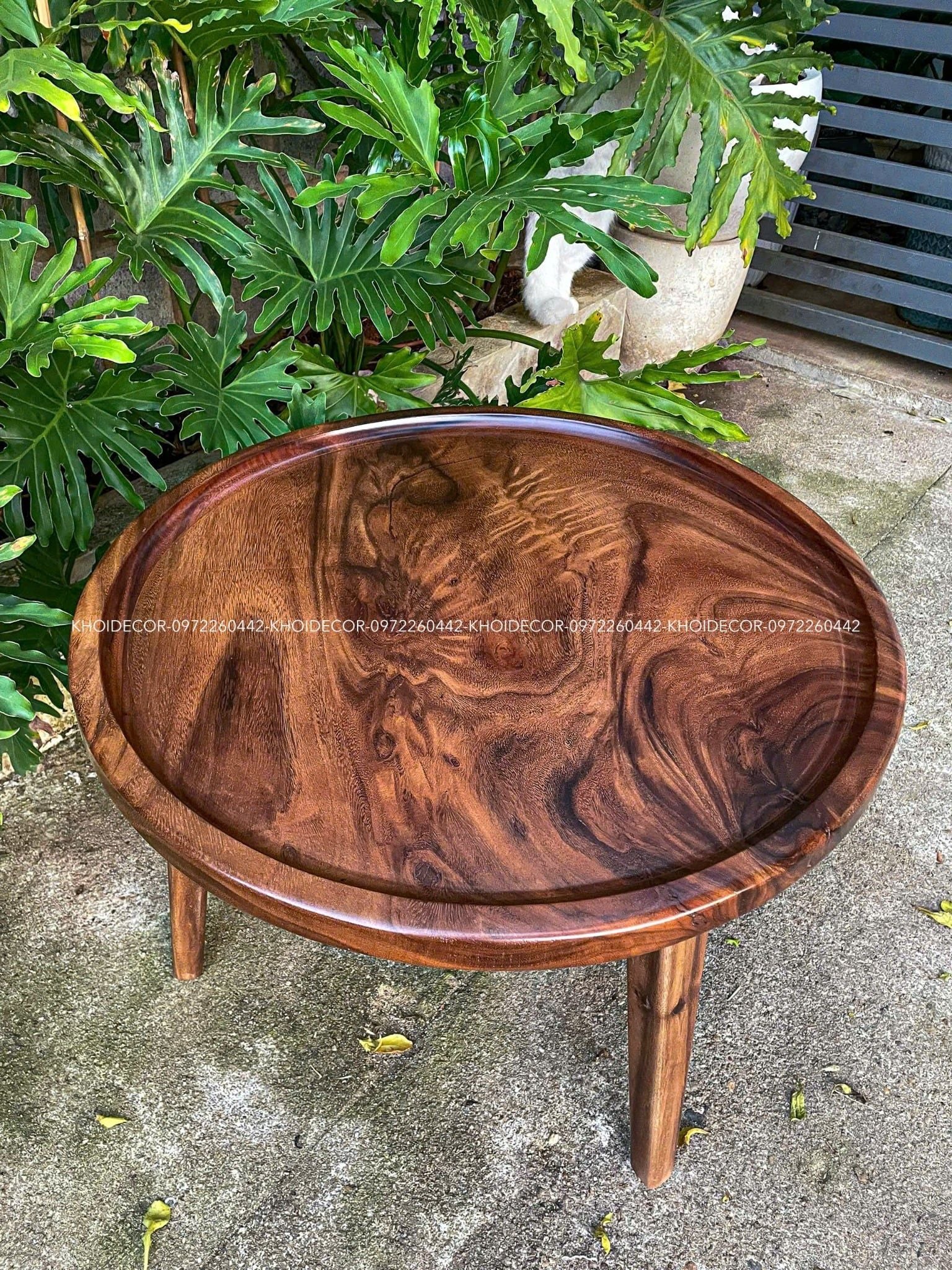  BÀN SOFA GỖ ME TÂY 60 x 4 cm 