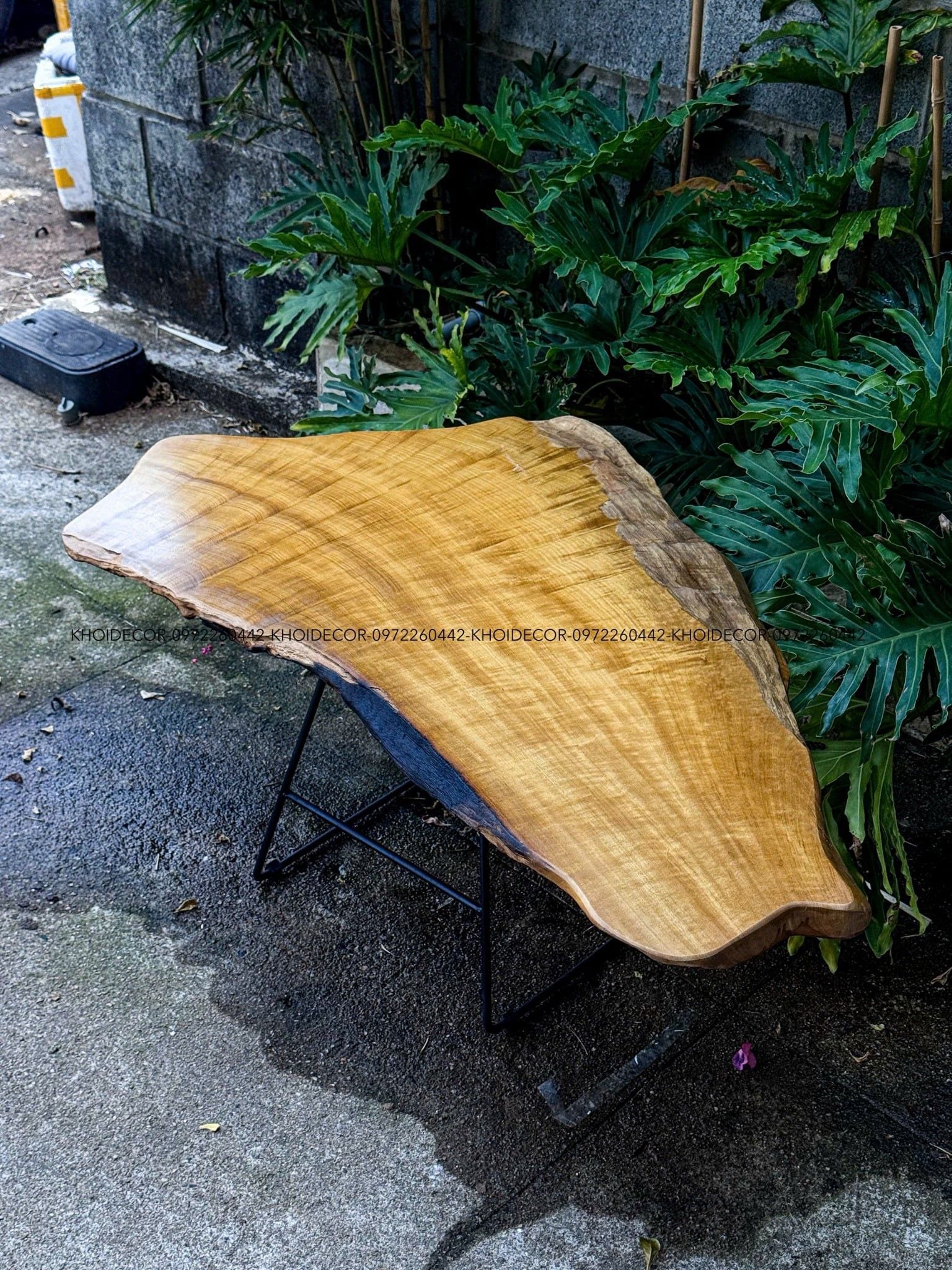  MẶT BÀN LŨA DỖI VÀNG - 110 x 60 x 4.5 cm 