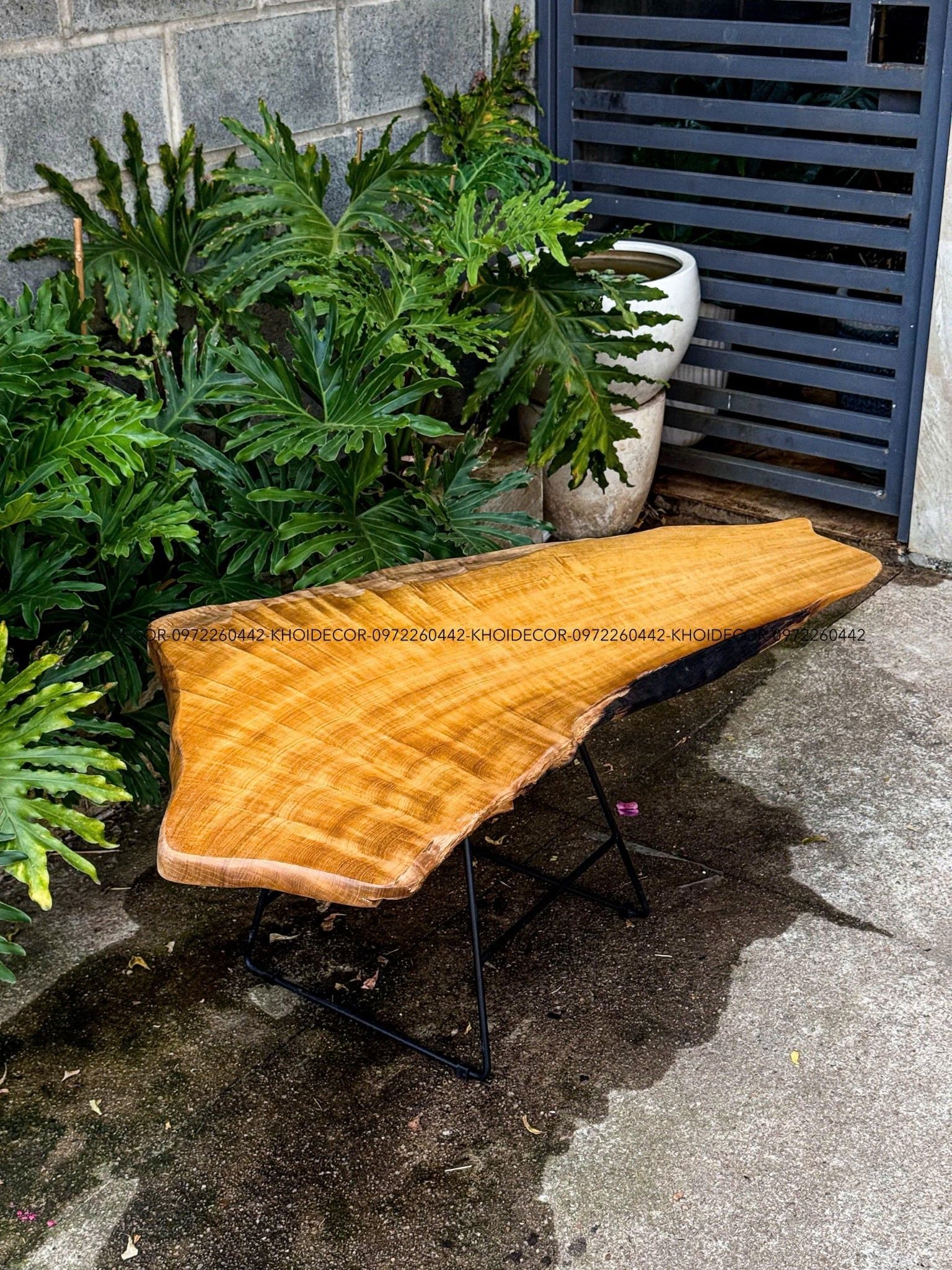  MẶT BÀN LŨA DỖI VÀNG - 110 x 60 x 4.5 cm 