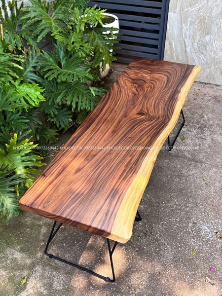  BÀN GỖ ME TÂY 160 x 48-52 x 5 cm 