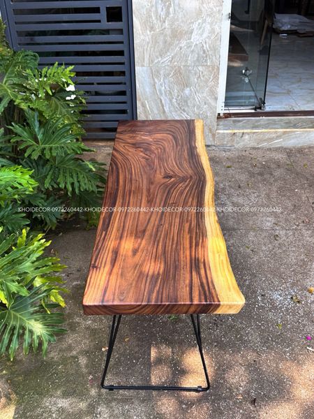  BÀN GỖ ME TÂY 160 x 48-52 x 5 cm 