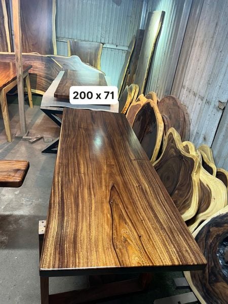  BÀN GỖ ME TÂY 200 x 71 x 5 cm 