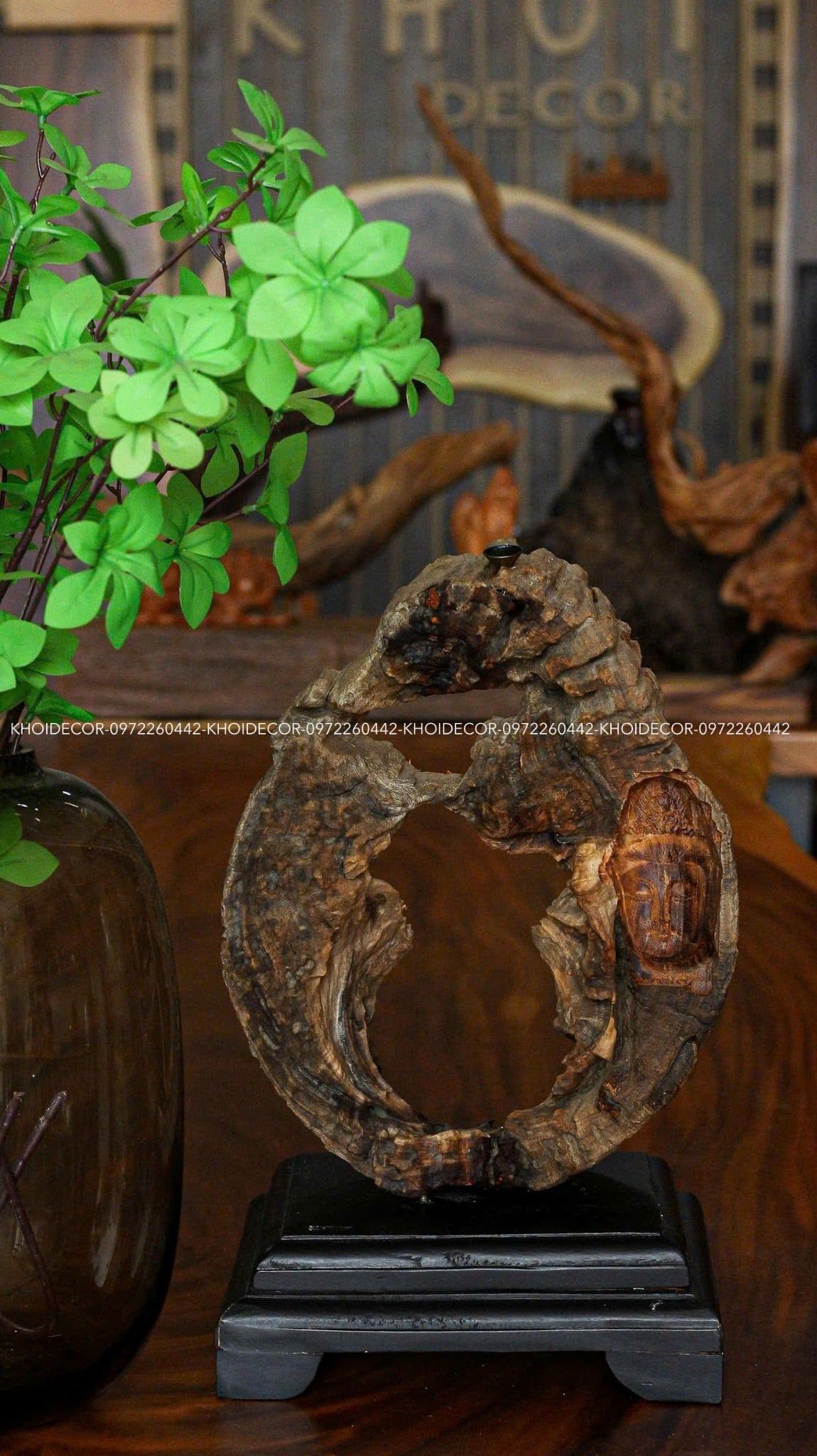  TƯỢNG LŨA GỖ HƯƠNG 