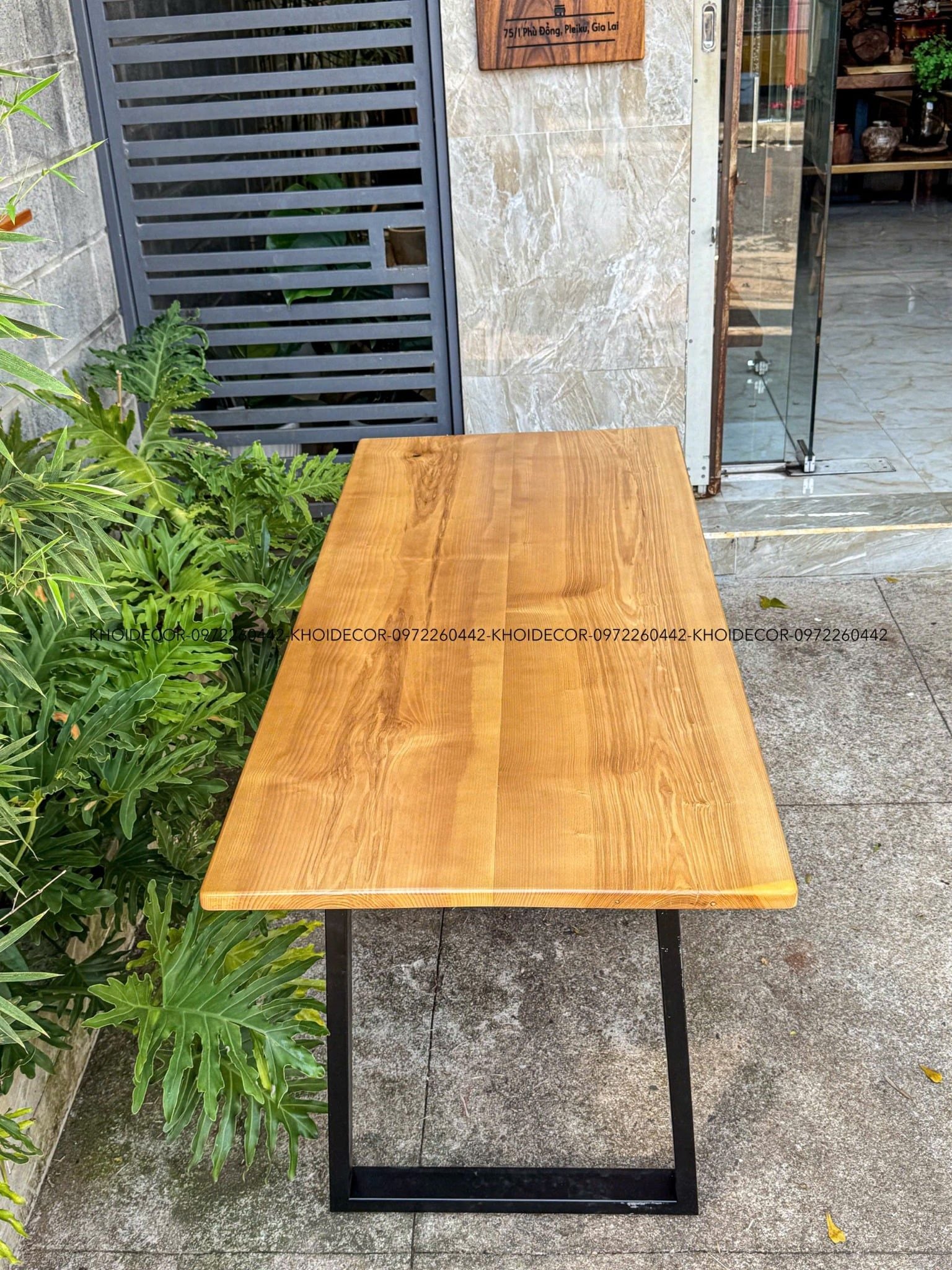  BÀN GỖ SỒI GHÉP N160 x R70 x D3 cm 
