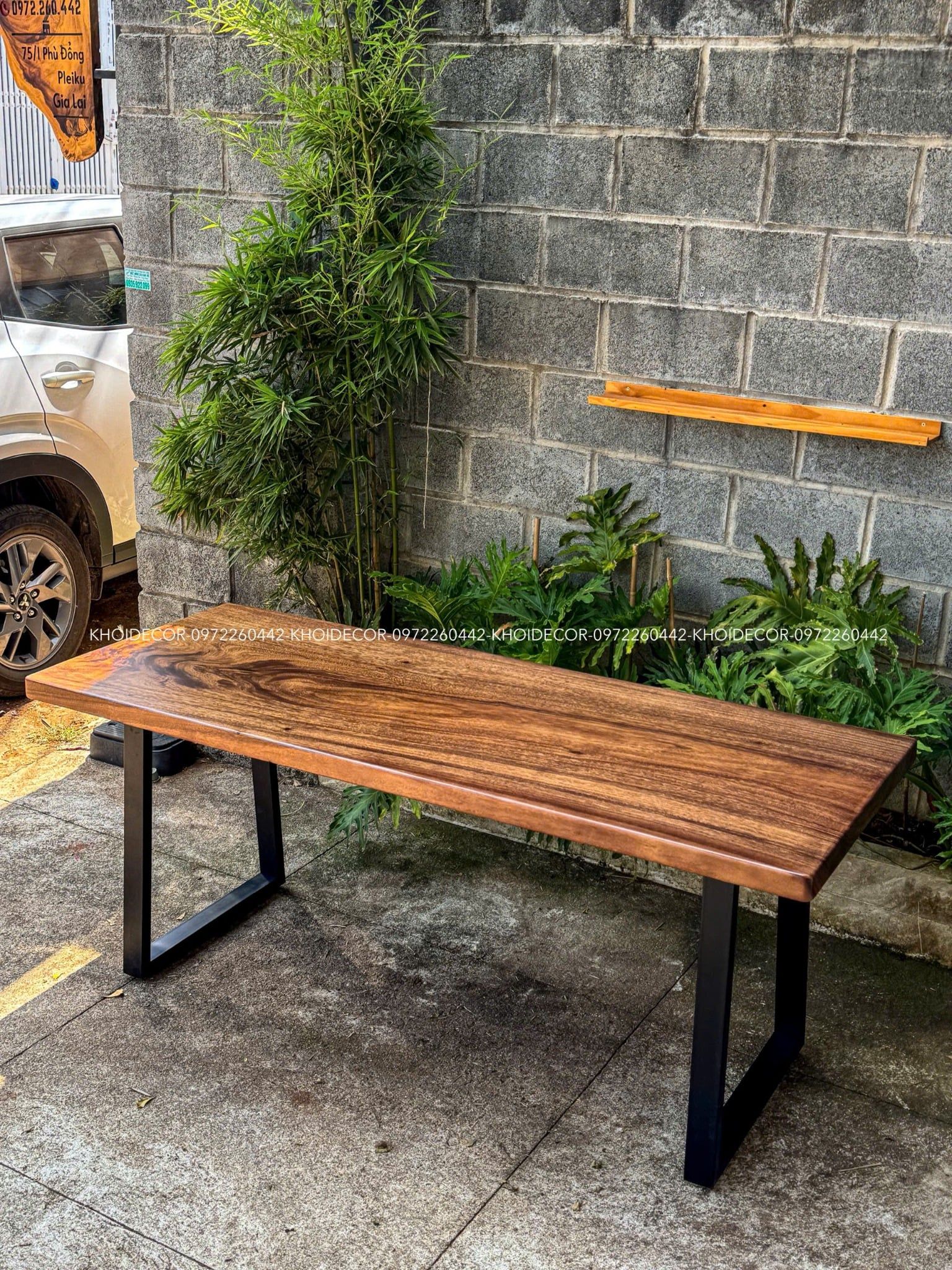  BÀN GỖ ME TÂY 181 x 71 x 5  cm 