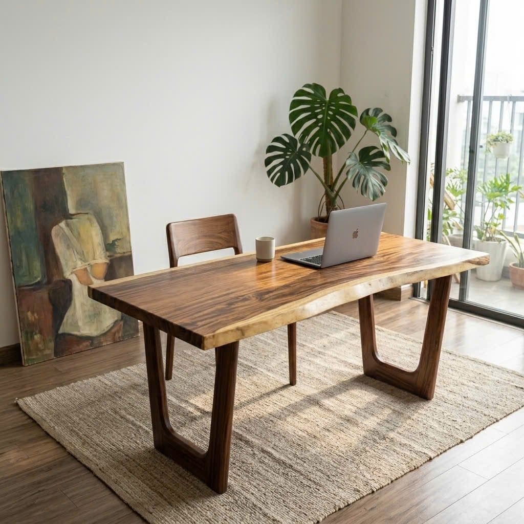  BÀN GỖ ME TÂY 180 x 74-76-86 x 5 cm 