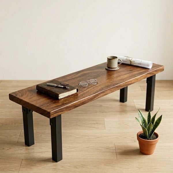  MẶT BÀN GỖ ME TÂY 145 x 40 x 5 cm 