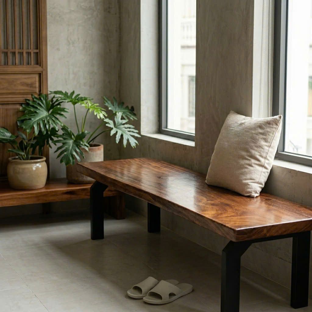  MẶT BÀN GỖ ME TÂY 145 x 40 x 5 cm 