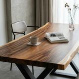  BÀN GỖ ME TÂY N170 x R60-65 x D5 cm 