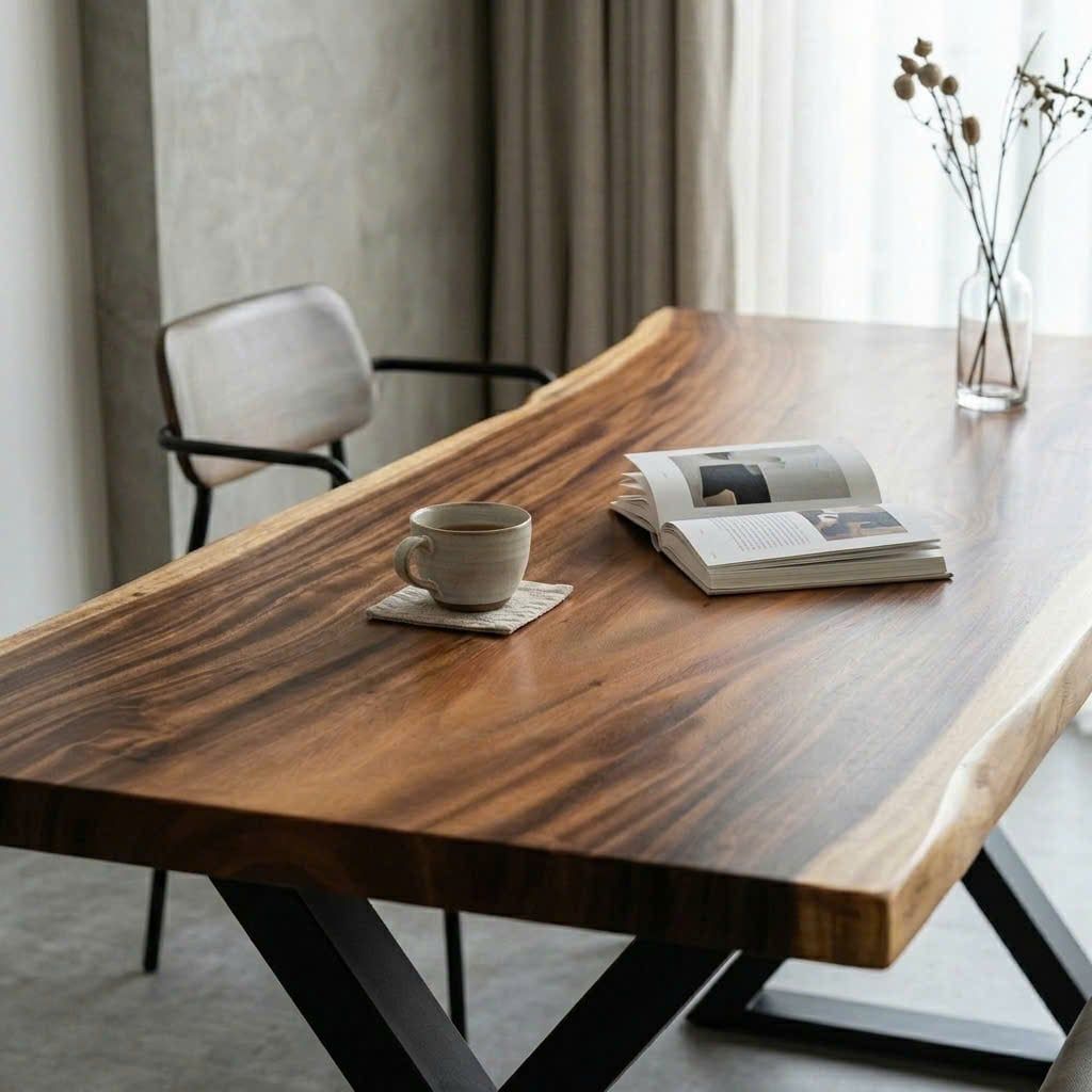  BÀN GỖ ME TÂY N170 x R60-65 x D5 cm 