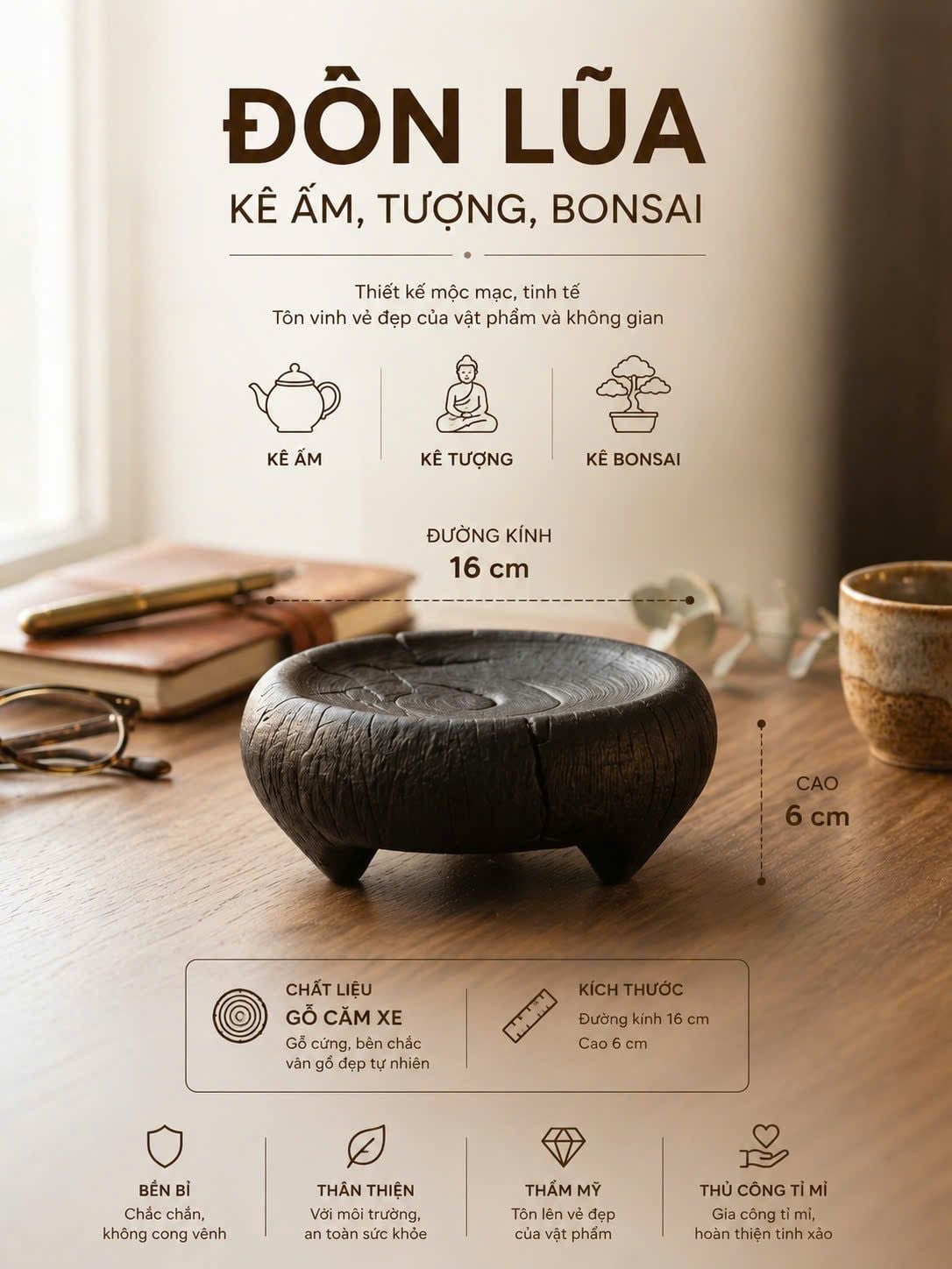  ĐÔN KÊ TƯỢNG - ẤM - BONSAI 