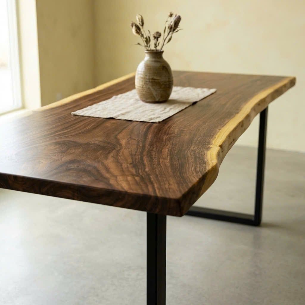  BÀN GỖ ME TÂY 180 x 74-70-84 x 5 cm 