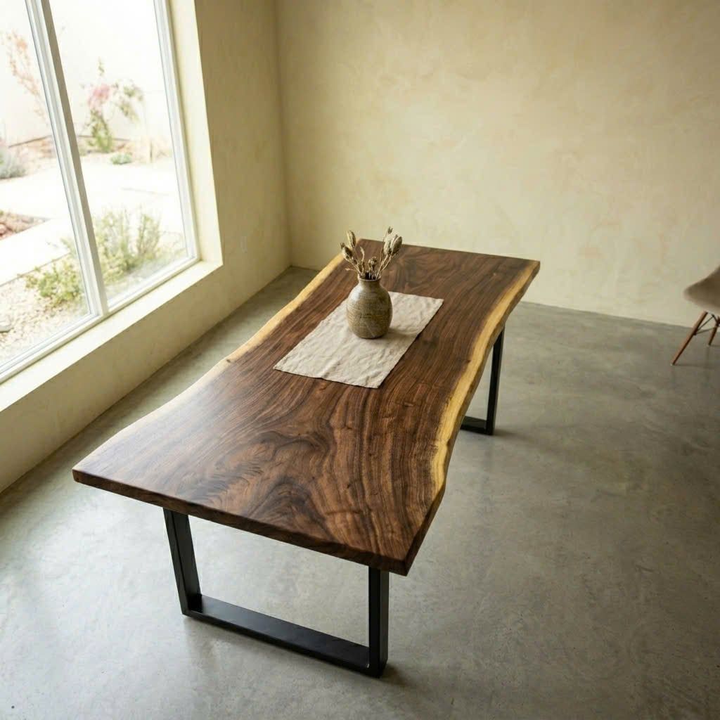  BÀN GỖ ME TÂY 180 x 74-70-84 x 5 cm 