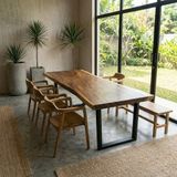 BÀN GỖ ME TÂY N235 x R88-76-80 x D4,5 cm 